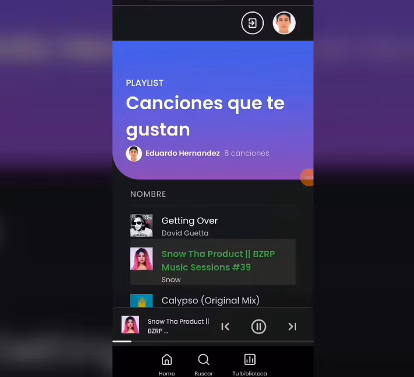 Clon de spotify